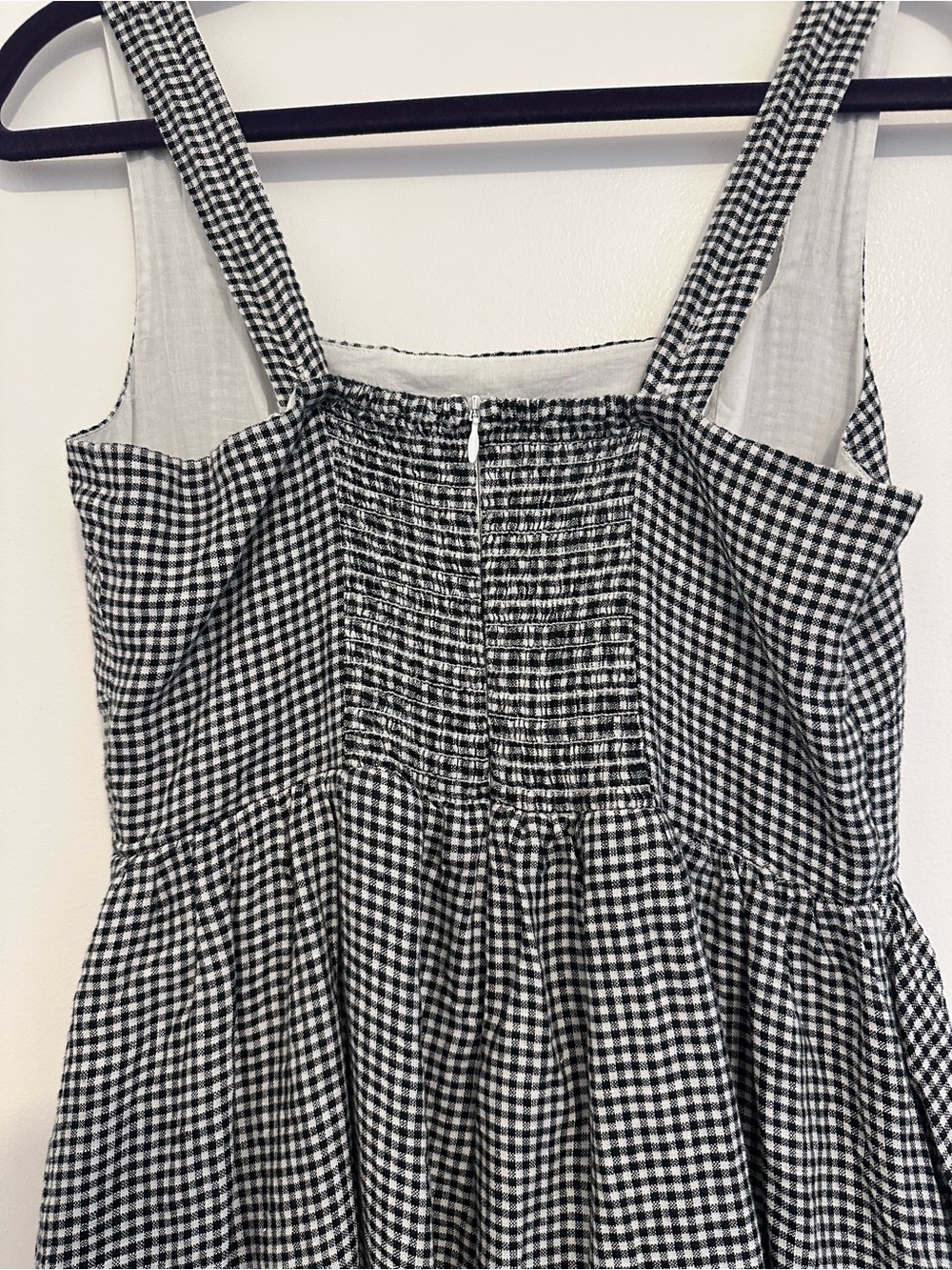Quince 100% European Linen Fit & Flare Midi Dress Size S in Classic Mini Gingham - Picture 7 of 8